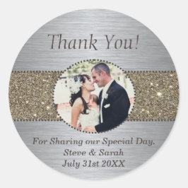 Adesivo Personalizado Obrigado Vinhetas De Casamento