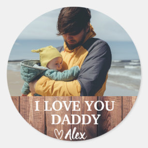 Adesivo Personalizado Papai, Eu Te Amo Papai Foto 