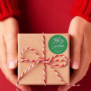 Adesivo Personalizado para Feliz Natal Verde de Script Mod