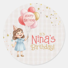 Adesivo Personalizado para Festa de Aniversário de