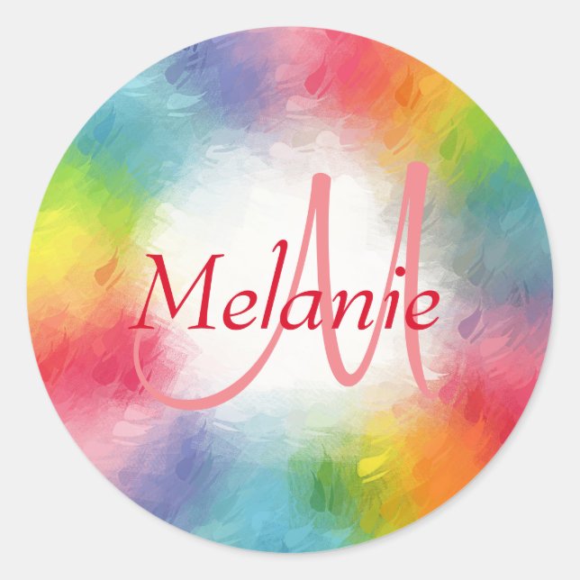 Adesivo Personalizado para Modelo de Monograma Moderno e C (Frente)