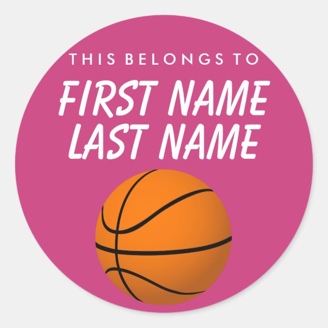 Adesivo Personalizado Pertence A Sticker - Basquete (Frente)