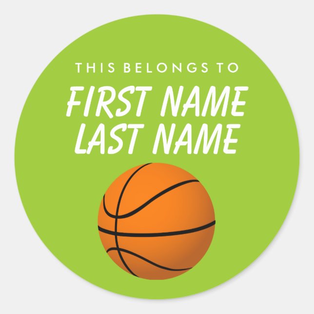 Adesivo Personalizado Pertence A Sticker - Basquete (Frente)