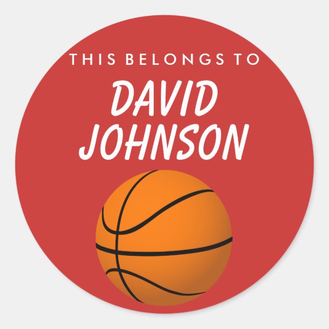 Adesivo Personalizado Pertence A Sticker - Basquete (Frente)