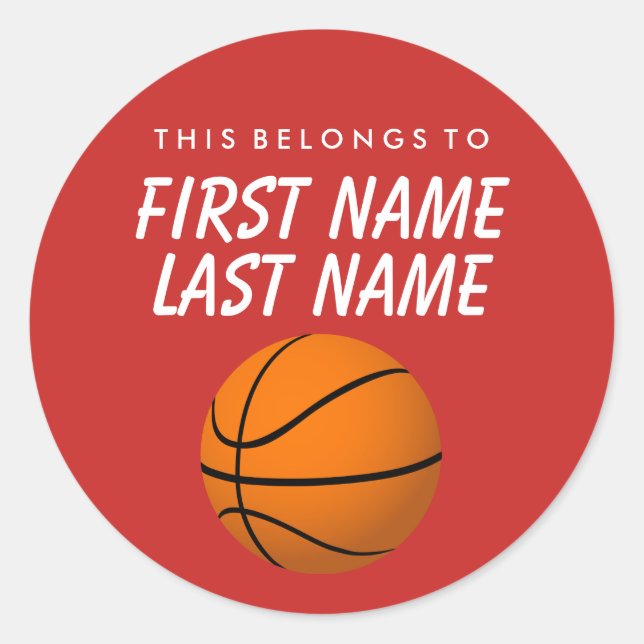 Adesivo Personalizado Pertence A Sticker - Basquete (Frente)
