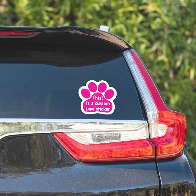 Adesivo Personalizado por sua janela Imprimir Carro Rosa Q (Lado do carro)