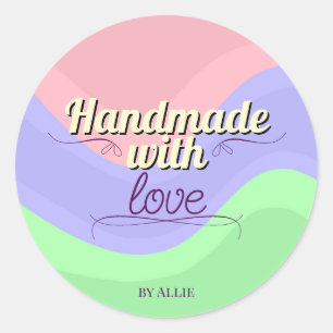 Adesivo Personalizado Retro Chic Feito à Mão com A
