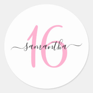 Adesivo Personalizado Rosa Doze Anos