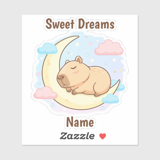 Adesivo Personalizado Sonhos Doces Capivara (Folha)
