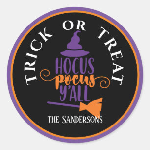Adesivo Personalizado, Trick do Halloween ou Trate o Poco 