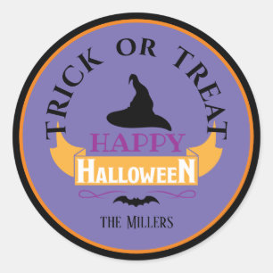 Adesivo Personalizado, truque de Halloween ou trato com o
