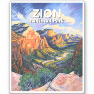 Adesivo Personalizado Zion National Park Angels Landing Vi