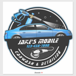 Adesivo Personalizar a lavagem do carro móvel detalhando a