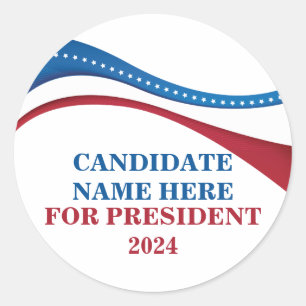 Adesivo Personalizar adicione seu próprio candidato ao pre