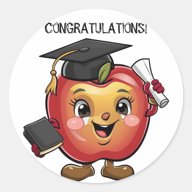 Adesivo Personalizar alteração de texto para formatura de  (Frente)