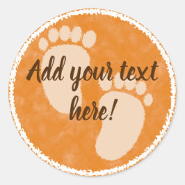 Adesivo Personalizar Aquarela de queda de chá de fraldas