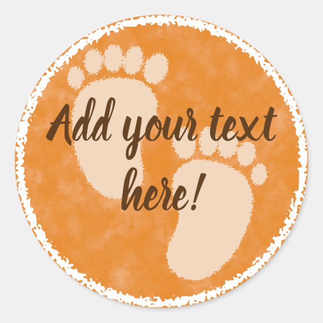 Adesivo Personalizar Aquarela de queda de chá de fraldas (Frente)