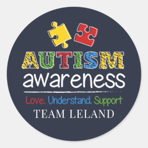 Adesivo Personalizar Autismo Sensibilização Amor Compree