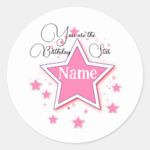 Adesivo Personalizar com uma estrela de nome