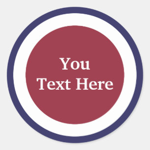 Adesivo personalizar design vermelho, branco e azul