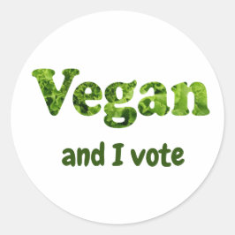 Adesivo Personalizar eleitor ativista do Vegan