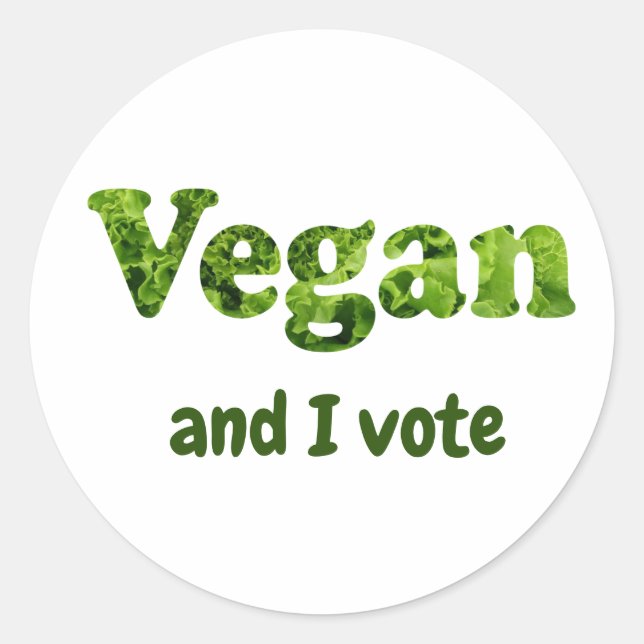 Adesivo Personalizar eleitor ativista do Vegan (Frente)