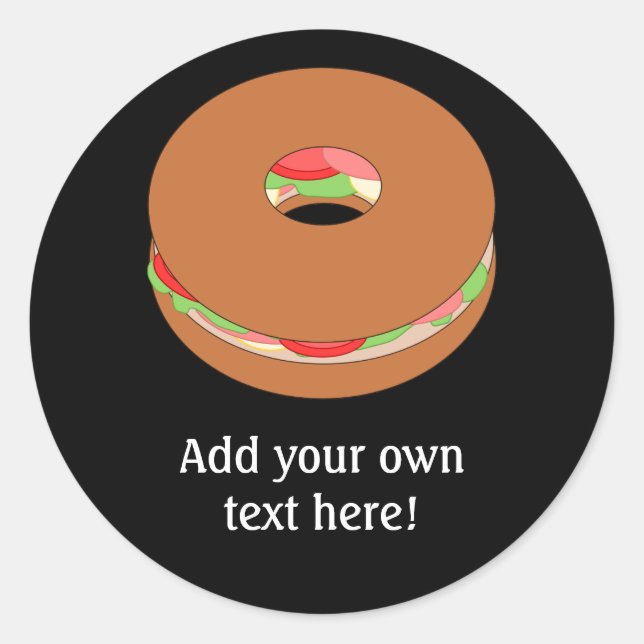 Adesivo Personalizar este gráfico Bagel (Frente)