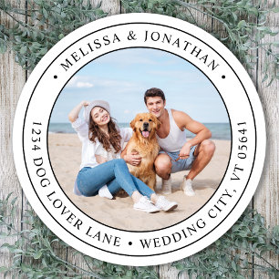 Adesivo Personalizar Foto Moderno Endereço de Retorno Simp