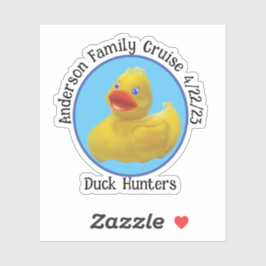 Adesivo Personalizar garrafa de água de patos de cruzeiro