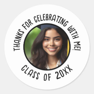 Adesivo Personalizar Graduação Obrigado Foto