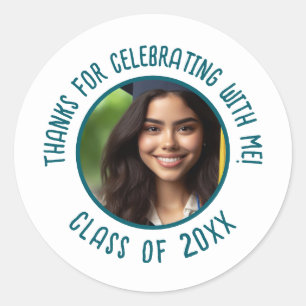 Adesivo Personalizar Graduação Obrigado Foto