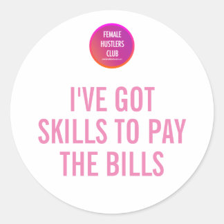 ADESIVO PERSONALIZAR HABILIDADES PARA PAGAR AS CONTAS