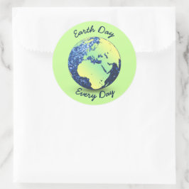 Adesivo Personalizar o mundo azul do Dia da Terra brilha