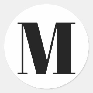 Adesivo Personalizar o número inicial do monograma branco