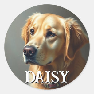 Adesivo Personalizar o Ouro Retriever