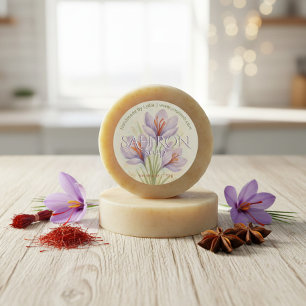Adesivo Personalizar Saffron Soap Watercolor Negócios