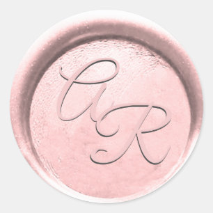 Adesivo *~* PERSONALIZAR SELLO DE CERA ROSE GOLD BLUSH Cas