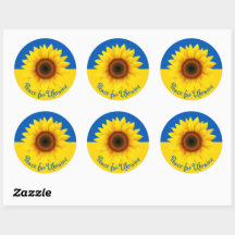 Personalizar Texto Ucrânia Girassol Amarelo Azul
