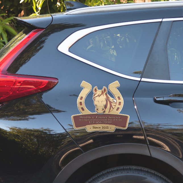Adesivo Personalizar Veículo de Serviço de Ferrador de Cav (Lado do carro)