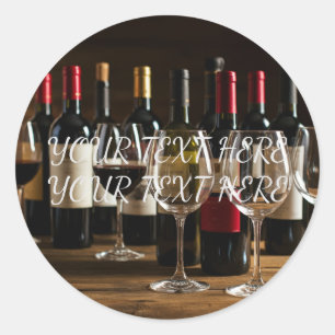 Adesivo Personalizar Vidro De Frasco De Provando De Vinho