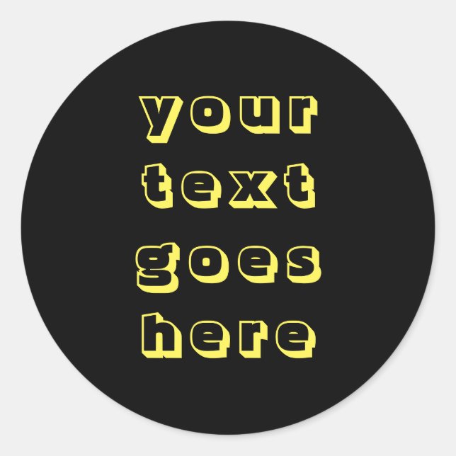 Adesivo personalizável alterar o texto aqui em texto pesso (Frente)