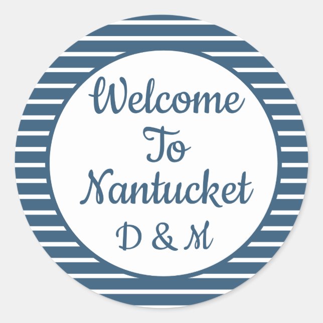 Adesivo Personalizável de Boas-vindas do Seersucke (Frente)