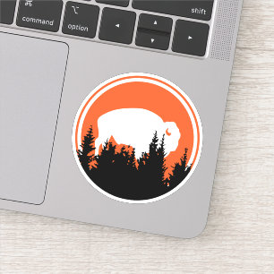 Adesivo Personalizável de Buffalo Branco ao Exter