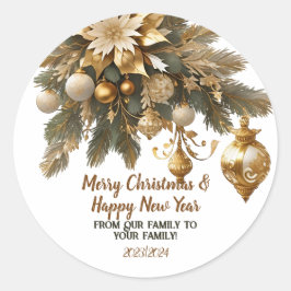 Adesivo personalizável de desejo de Natal