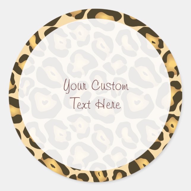 Adesivo Personalizável de Impressão Leopard (Frente)