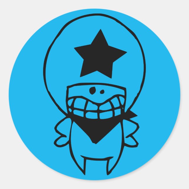 Adesivo Personalizável de Monstro FELIZ (Frente)