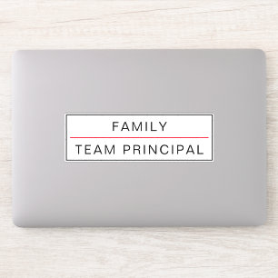Adesivo Personalizável do Team Principal