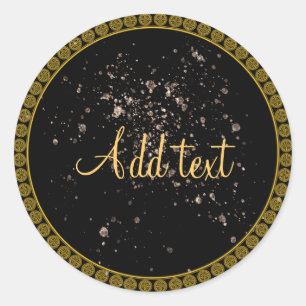 Adesivo Personalizável, insira seu próprio texto, modelo