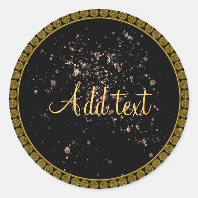 Adesivo Personalizável, insira seu próprio texto, modelo (Frente)