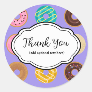 Adesivo Personalizável Obrigado Rosquinhas Sticker